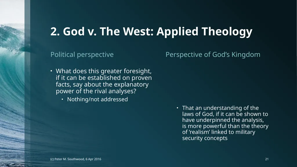 God v. The State Whose Laws Decide Future Peace or - slide 21 of 40