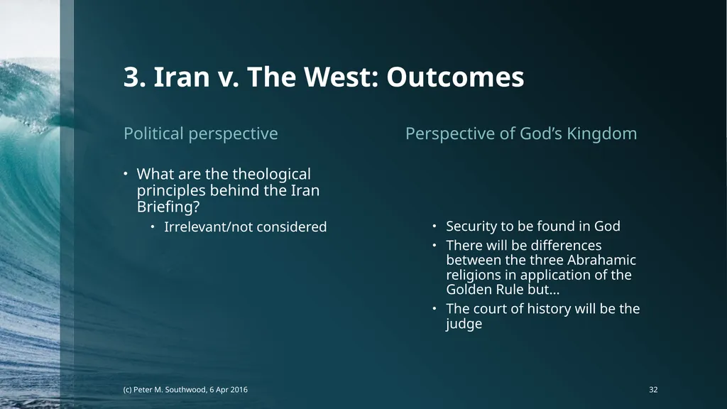 God v. The State Whose Laws Decide Future Peace or - slide 32 of 40