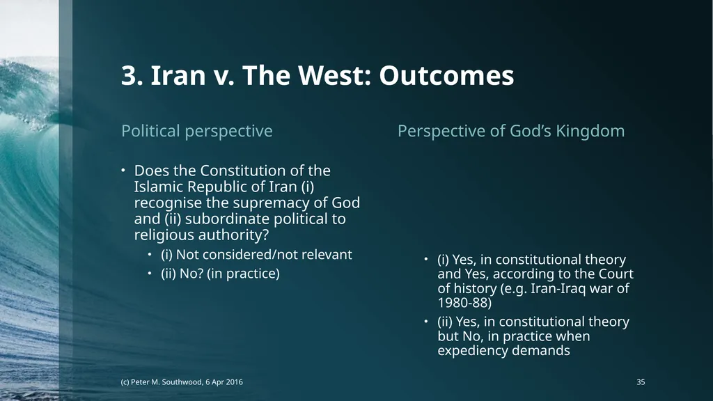 God v. The State Whose Laws Decide Future Peace or - slide 35 of 40