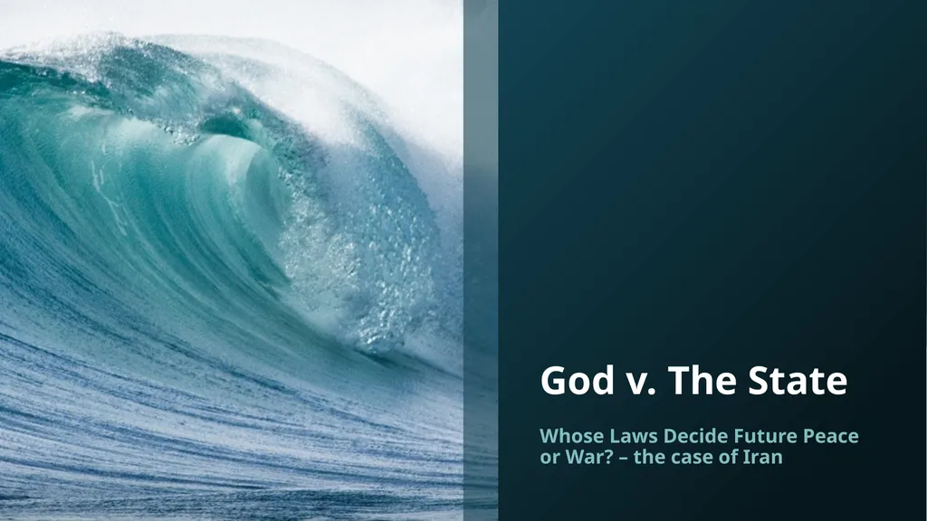 God v. The State Whose Laws Decide Future Peace or - slide 1 of 40