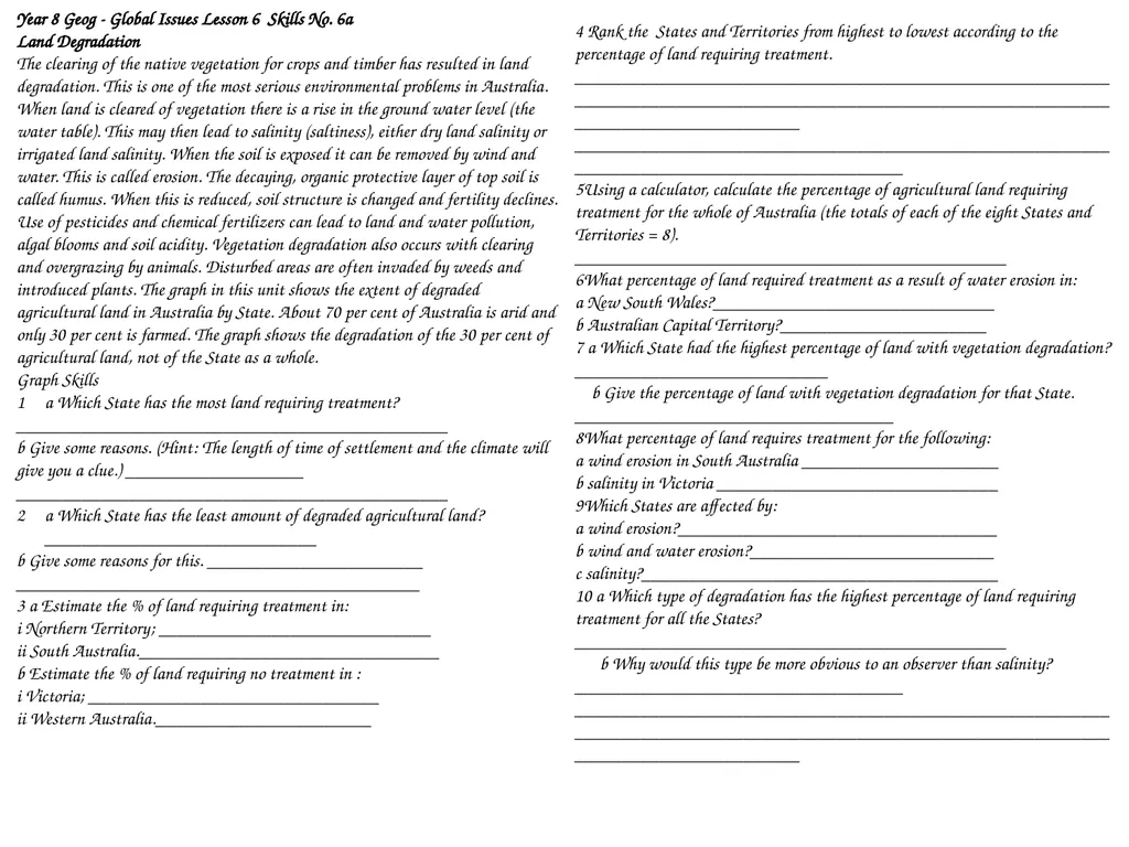 Year 8 Geography Readings Year 8 Geog – - slide 27 of 33