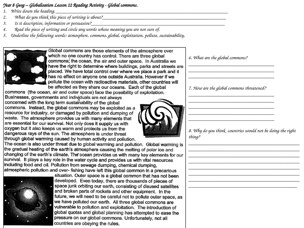 Year 8 Geography Readings Year 8 Geog – - slide 13 of 33