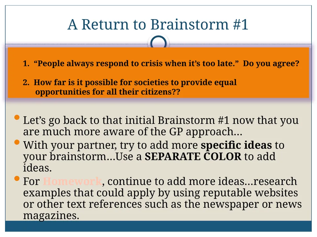 AICE: GP-9/Pavich 2012-2013 Writing the AICE - slide 42 of 70