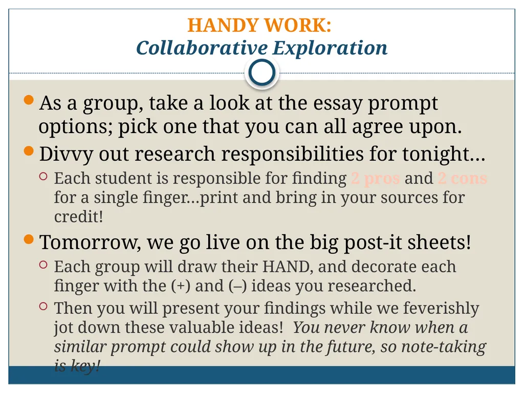 AICE: GP-9/Pavich 2012-2013 Writing the AICE - slide 68 of 70