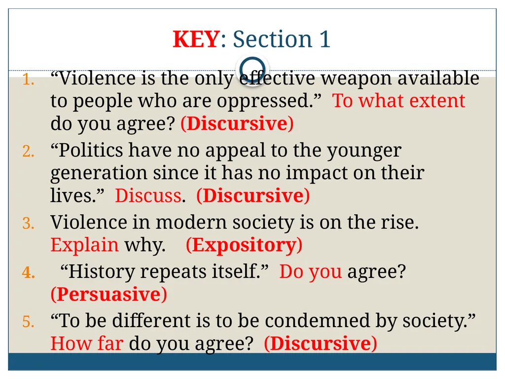 AICE: GP-9/Pavich 2012-2013 Writing the AICE - slide 22 of 70