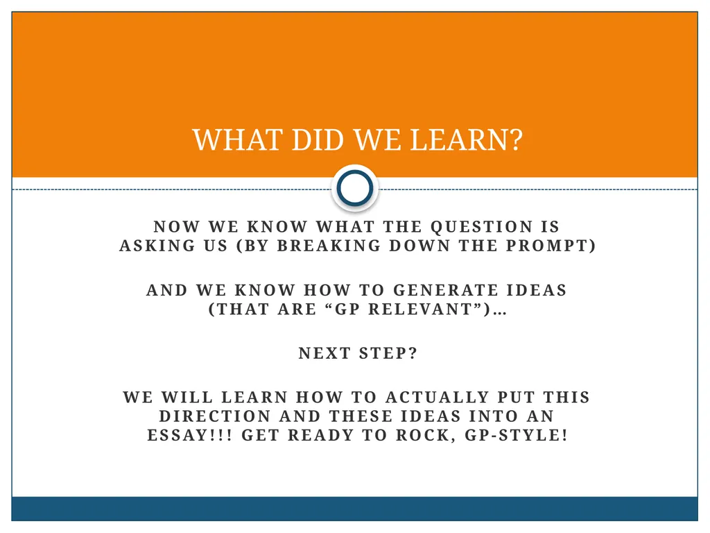 AICE: GP-9/Pavich 2012-2013 Writing the AICE - slide 70 of 70
