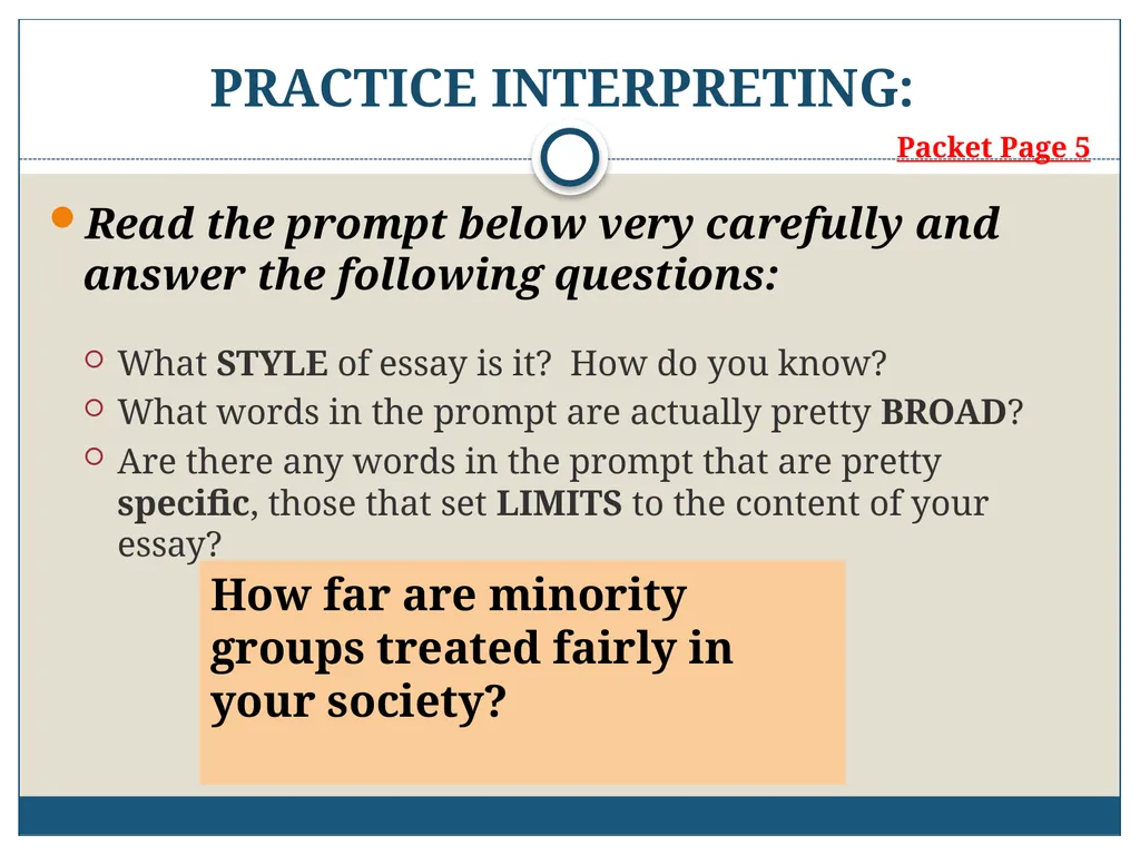 AICE: GP-9/Pavich 2012-2013 Writing the AICE - slide 31 of 70
