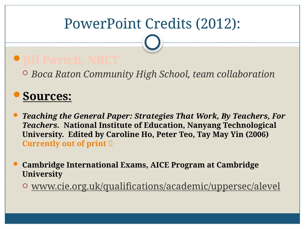 AICE: GP-9/Pavich 2012-2013 Writing the AICE - slide 2 of 70