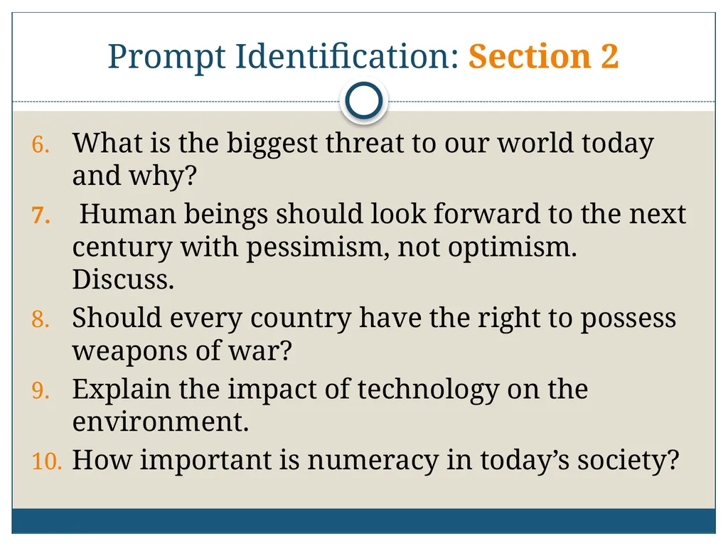 AICE: GP-9/Pavich 2012-2013 Writing the AICE - slide 23 of 70