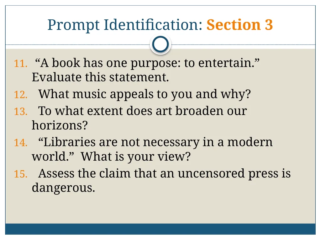 AICE: GP-9/Pavich 2012-2013 Writing the AICE - slide 25 of 70