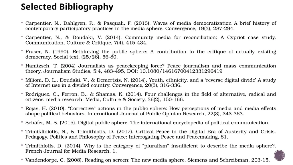 CRITICAL PEACE IN THE ERA OF DIGITAL PUBLIC SPHERE - slide 16 of 17