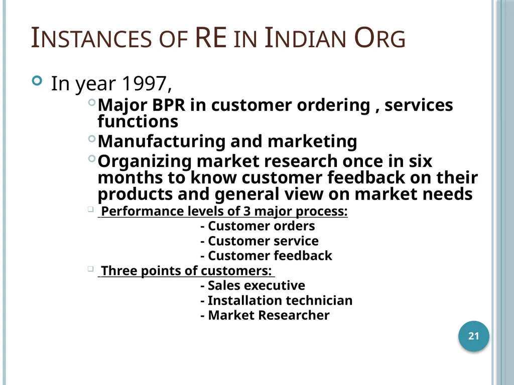 Business Process Reengineering Business Process - slide 21 of 22