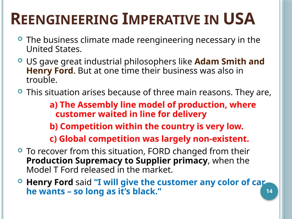 Business Process Reengineering Business Process - slide 14 of 22