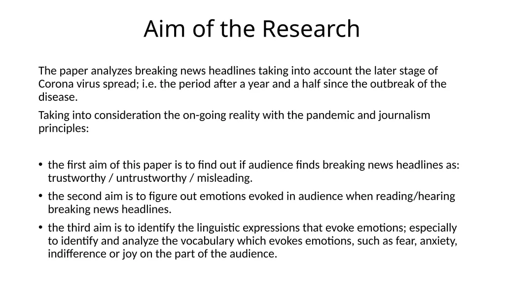Can “Breaking News” be Trusted?: The Linguistic - slide 6 of 29