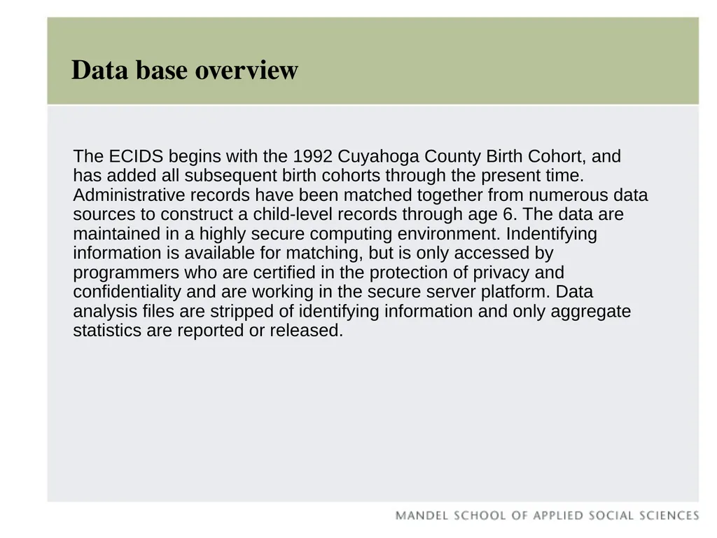 Early Childhood Integrated Data System Claudia - slide 4 of 29