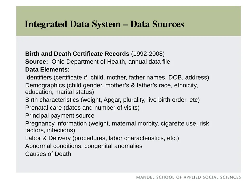 Early Childhood Integrated Data System Claudia - slide 12 of 29
