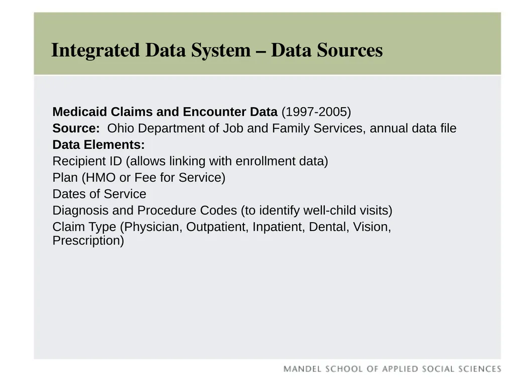 Early Childhood Integrated Data System Claudia - slide 14 of 29