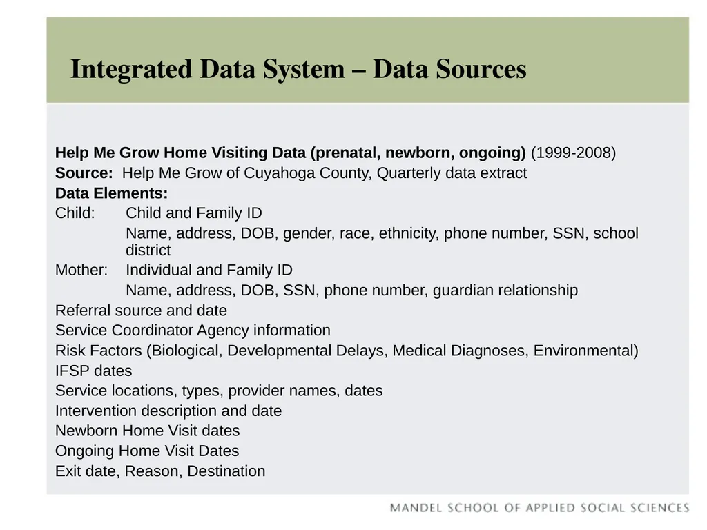 Early Childhood Integrated Data System Claudia - slide 15 of 29