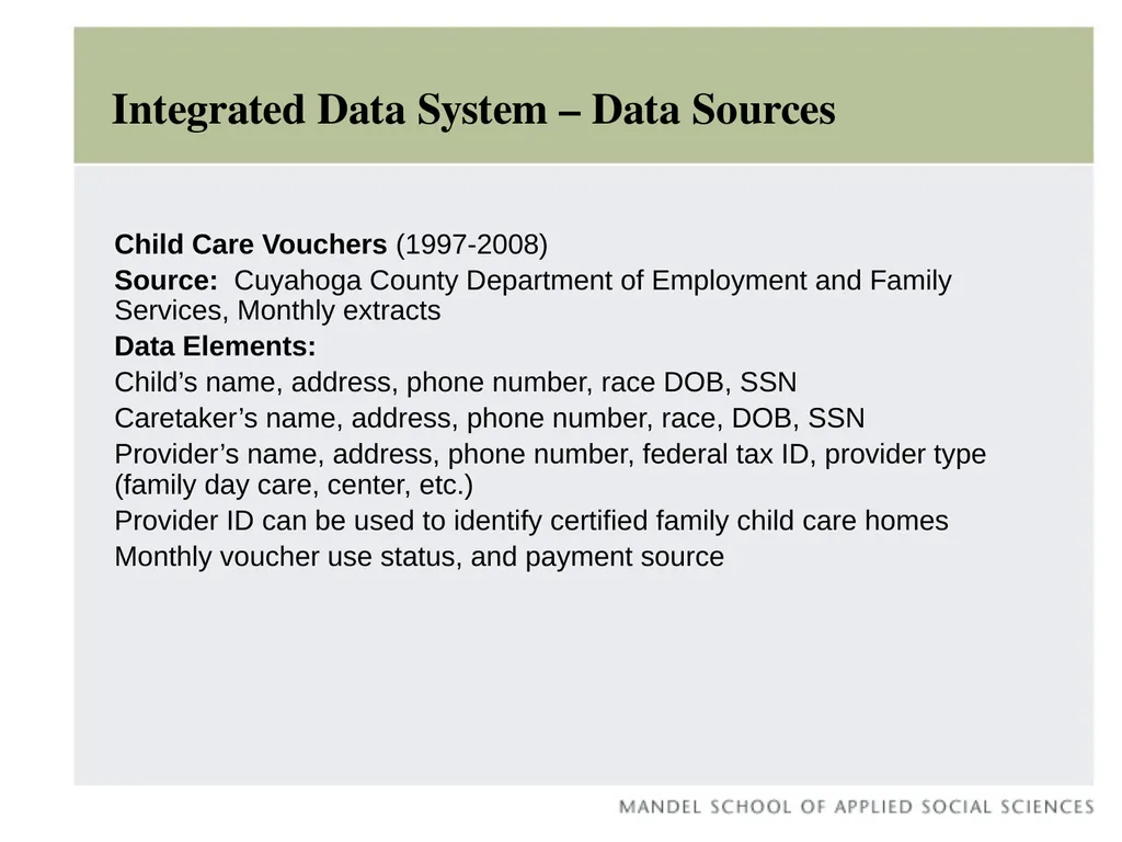 Early Childhood Integrated Data System Claudia - slide 18 of 29