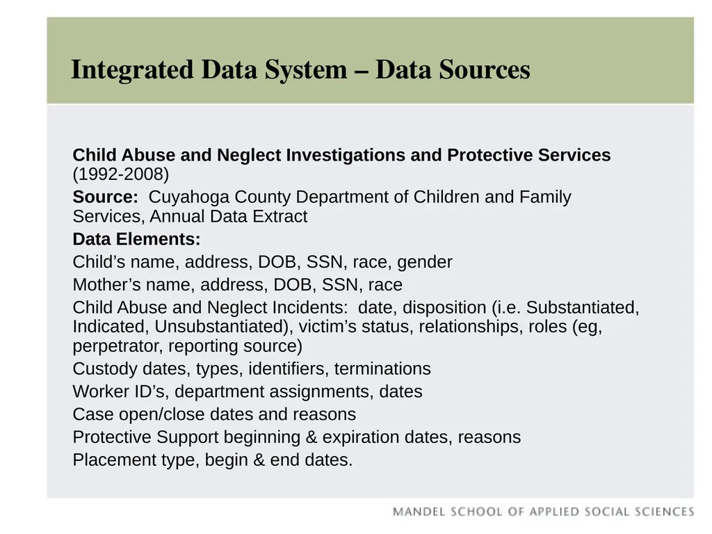 Early Childhood Integrated Data System Claudia - slide 20 of 29