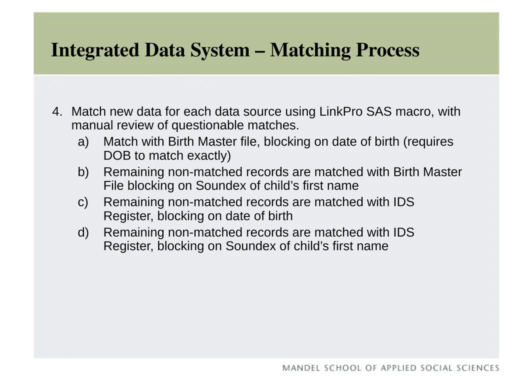 Early Childhood Integrated Data System Claudia - slide 7 of 29