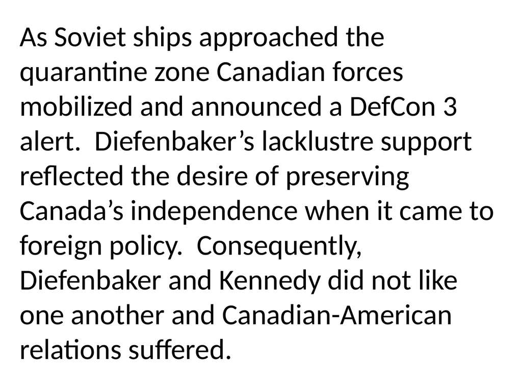 Canada & The Cold War Section 9 The Cold War - slide 21 of 32