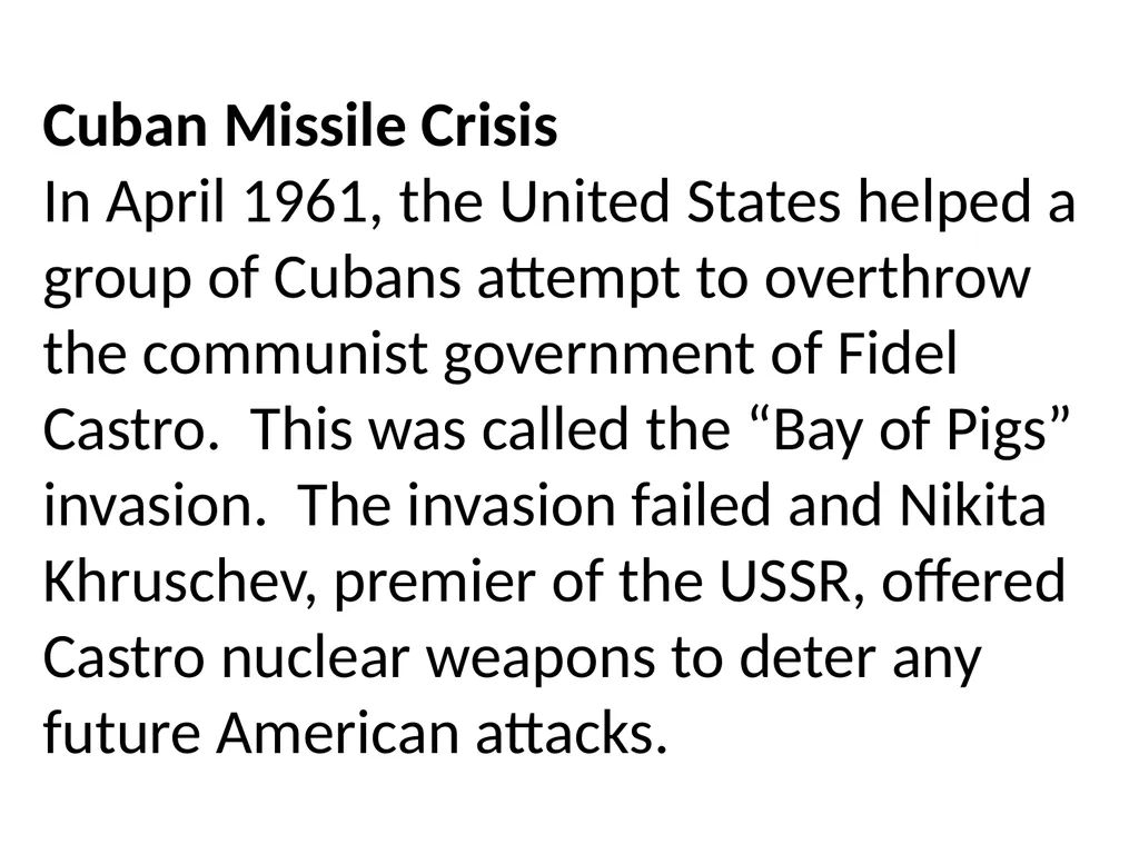 Canada & The Cold War Section 9 The Cold War - slide 18 of 32