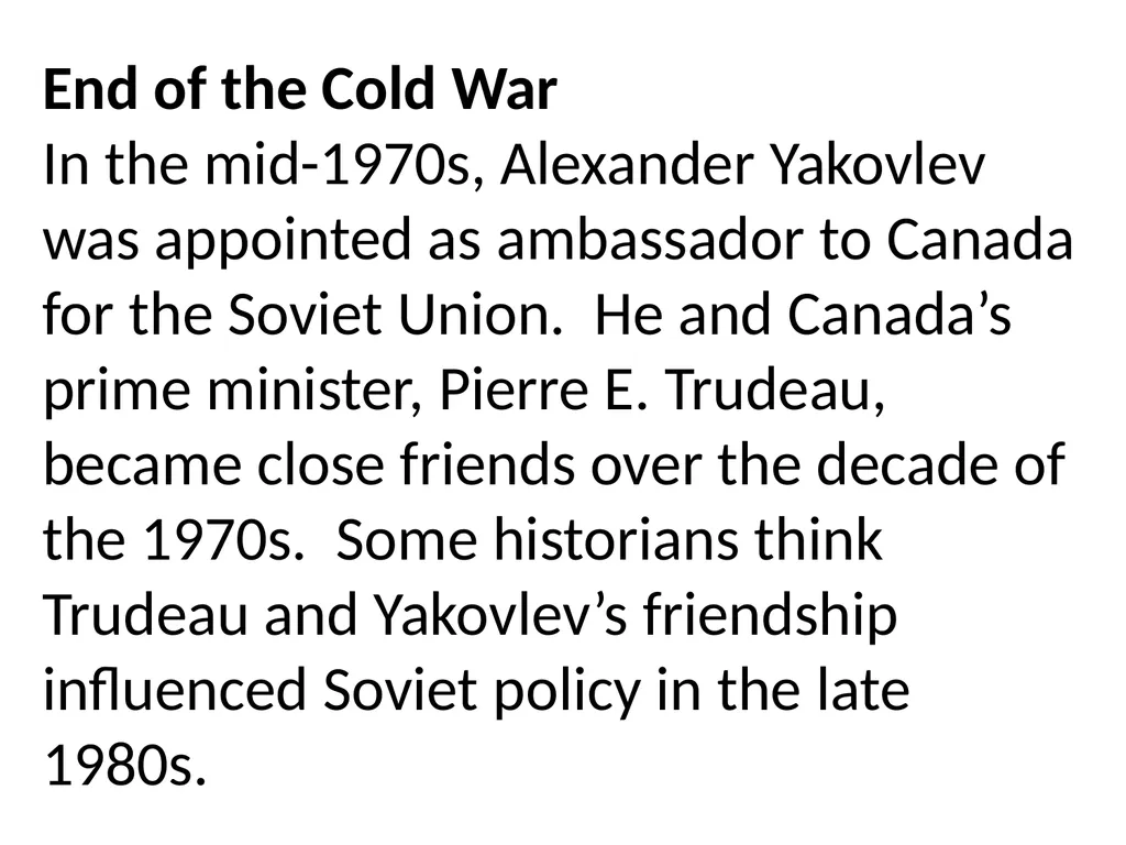 Canada & The Cold War Section 9 The Cold War - slide 29 of 32