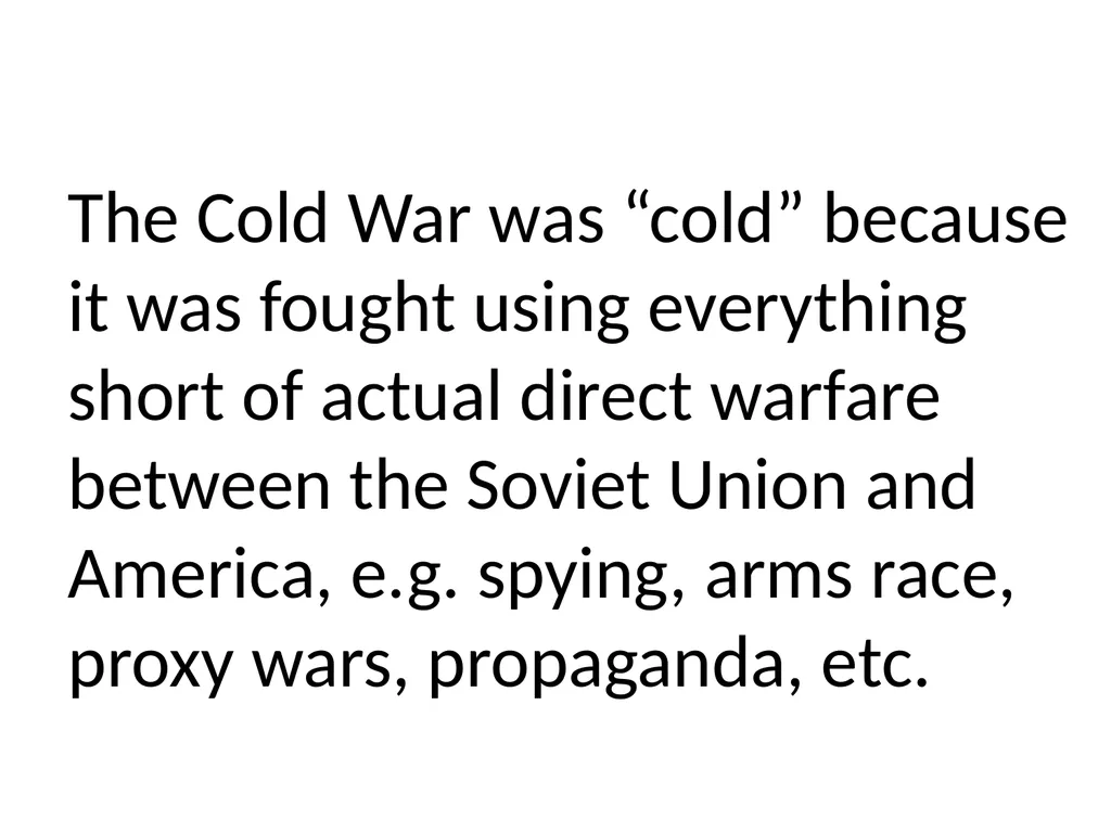 Canada & The Cold War Section 9 The Cold War - slide 4 of 32