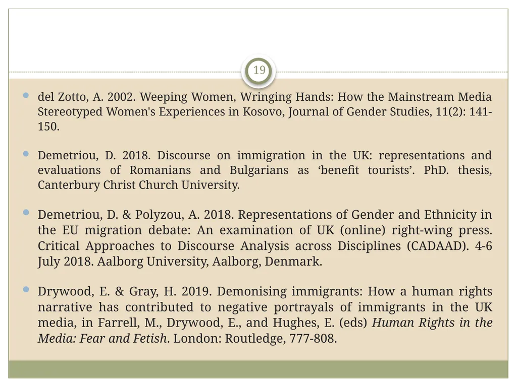 Gender and migration discourse in British - slide 19 of 21