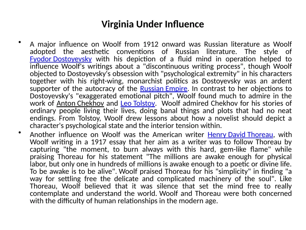 Virginia Woolf Adeline Virginia Woolf 1882 –1941) - slide 7 of 10
