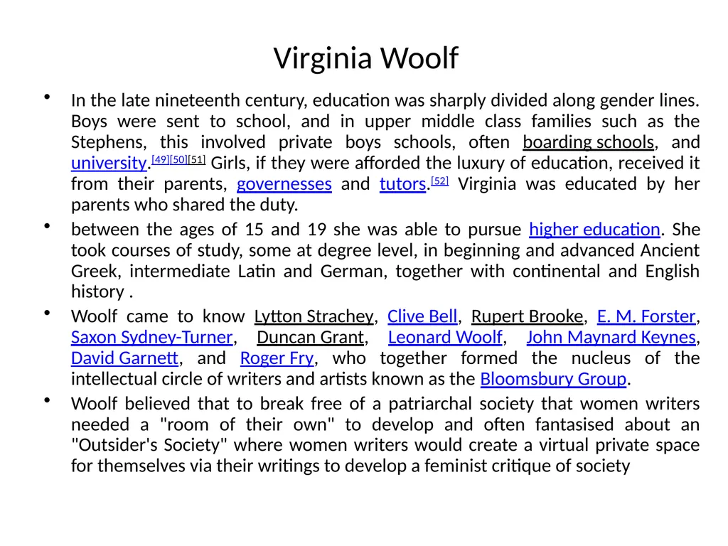 Virginia Woolf Adeline Virginia Woolf 1882 –1941) - slide 2 of 10