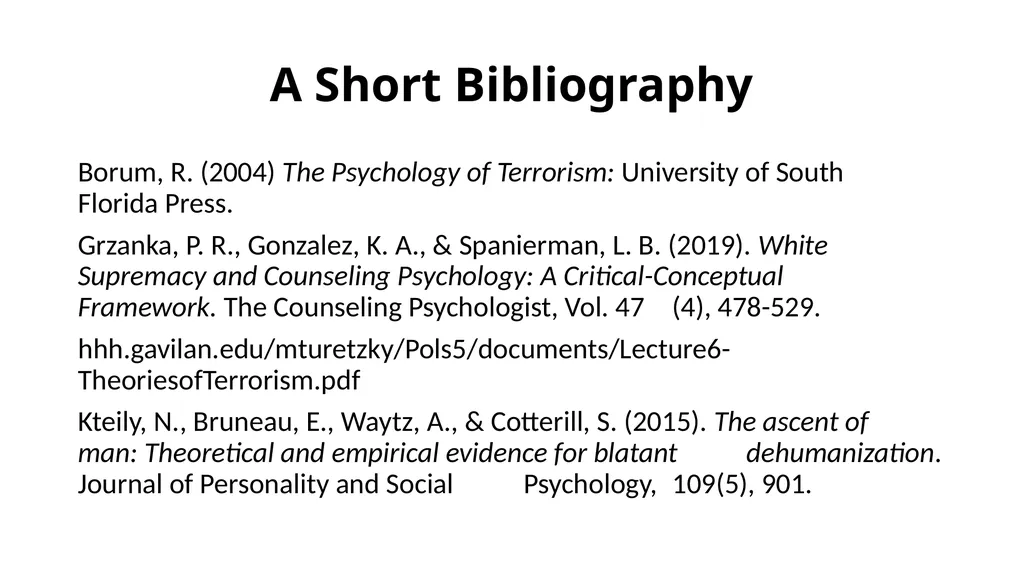 Extremist Hate Groups and the Lure toward Violence - slide 38 of 39