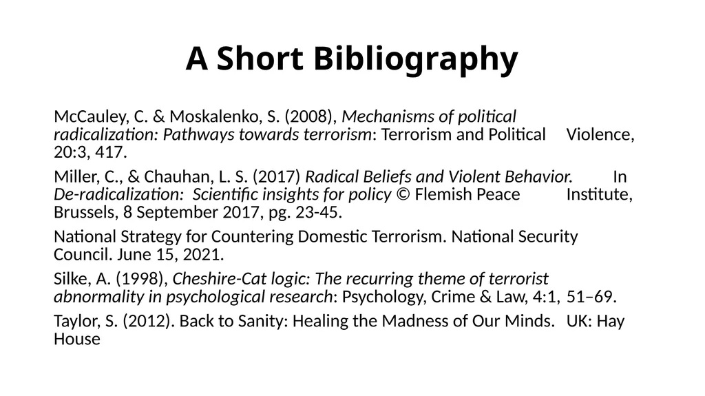 Extremist Hate Groups and the Lure toward Violence - slide 39 of 39