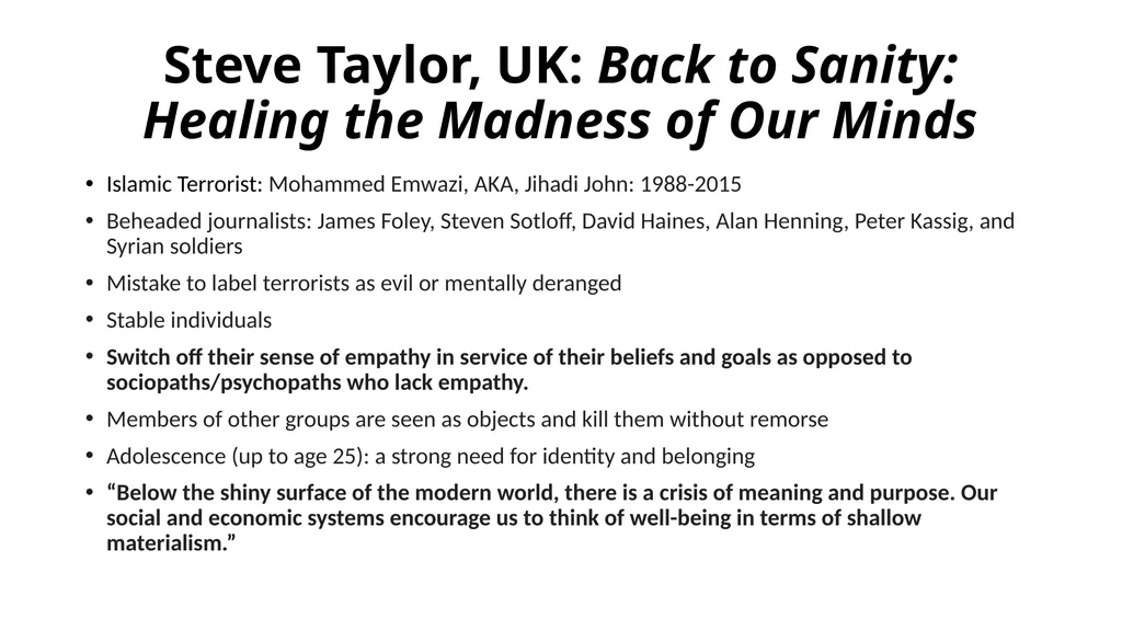 Extremist Hate Groups and the Lure toward Violence - slide 14 of 39