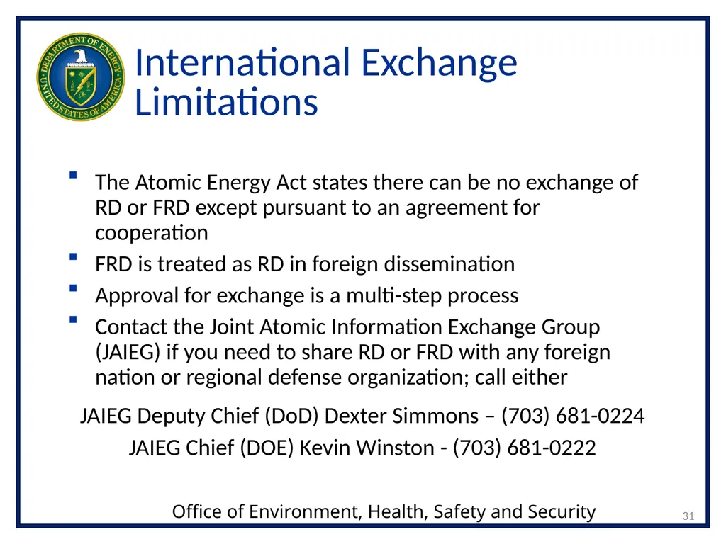 CLASSIFICATION OF NUCLEAR WEAPONS-RELATED - slide 31 of 36