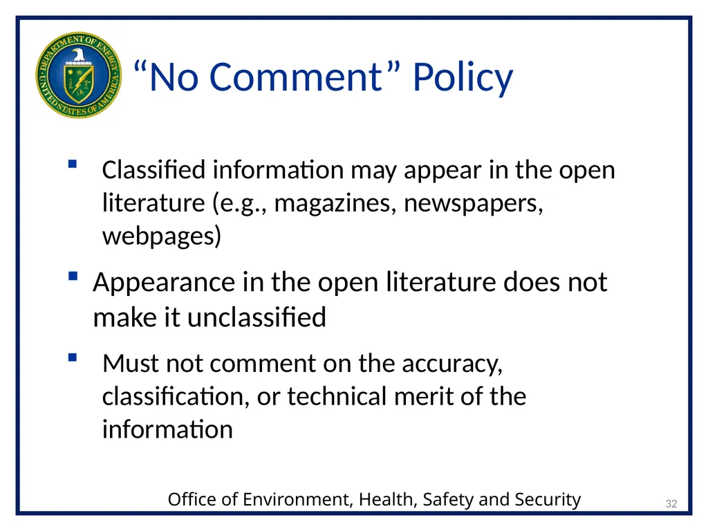 CLASSIFICATION OF NUCLEAR WEAPONS-RELATED - slide 32 of 36
