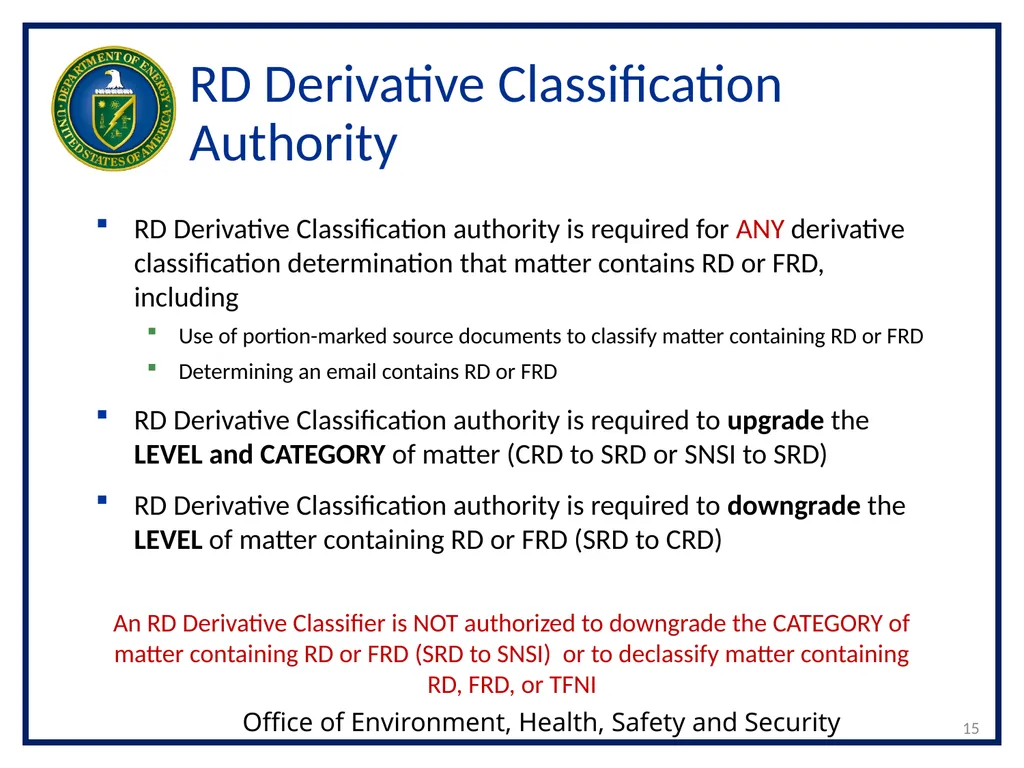 CLASSIFICATION OF NUCLEAR WEAPONS-RELATED - slide 15 of 36