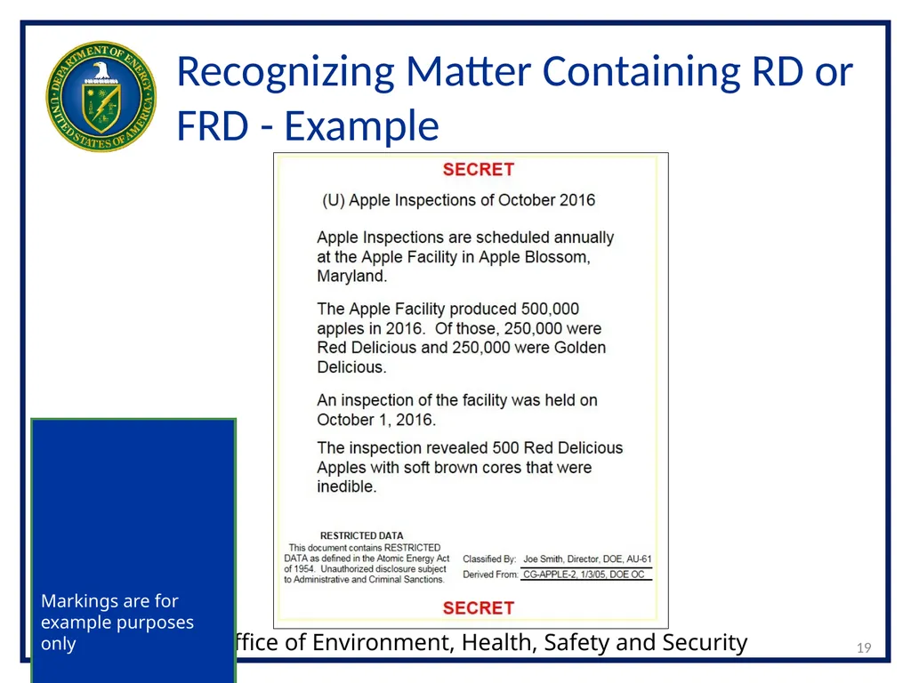 CLASSIFICATION OF NUCLEAR WEAPONS-RELATED - slide 19 of 36