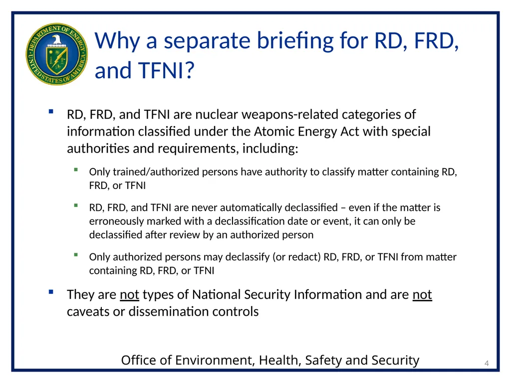 CLASSIFICATION OF NUCLEAR WEAPONS-RELATED - slide 4 of 36
