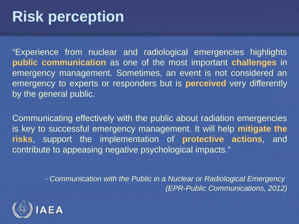 EPR-Public Communications L-04 Risk Perception - slide 2 of 33