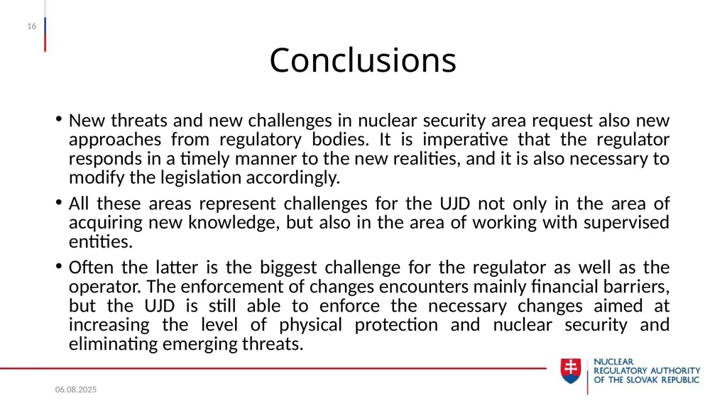 Nuclear Security in the Slovak Republic Juraj - slide 16 of 17