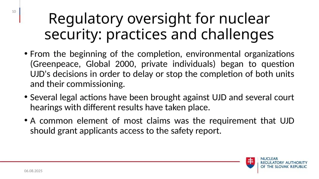 Nuclear Security in the Slovak Republic Juraj - slide 10 of 17