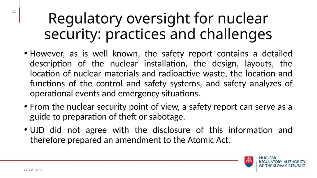 Nuclear Security in the Slovak Republic Juraj - slide 11 of 17