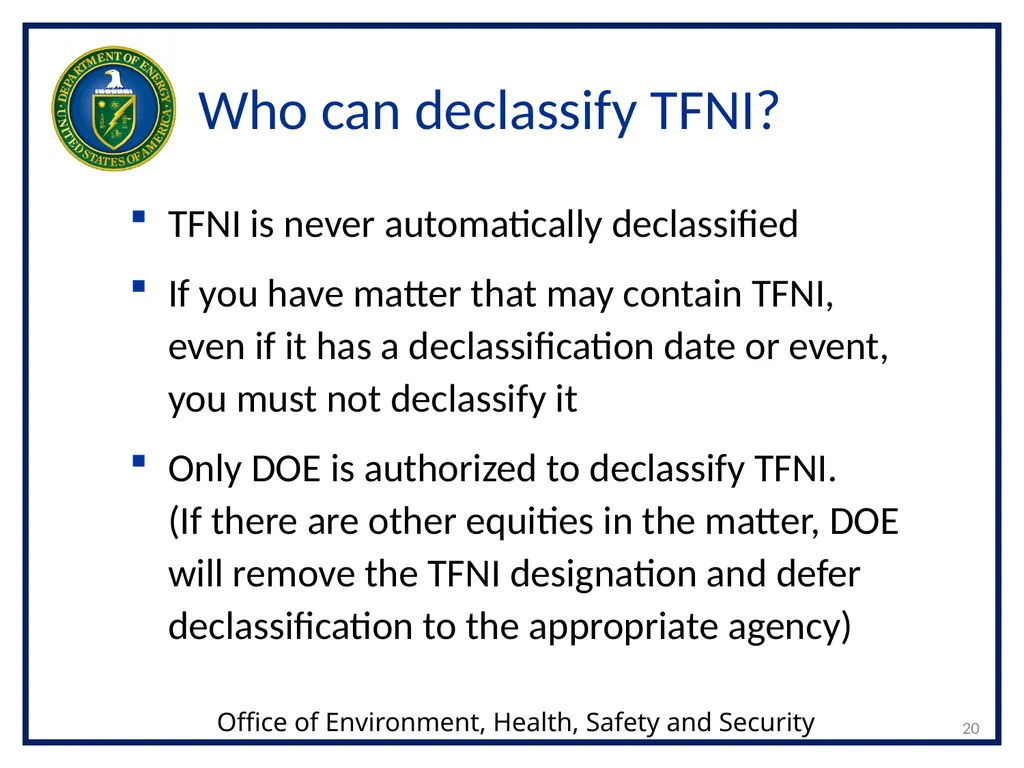 1 Transclassified Foreign Nuclear Information - slide 20 of 26