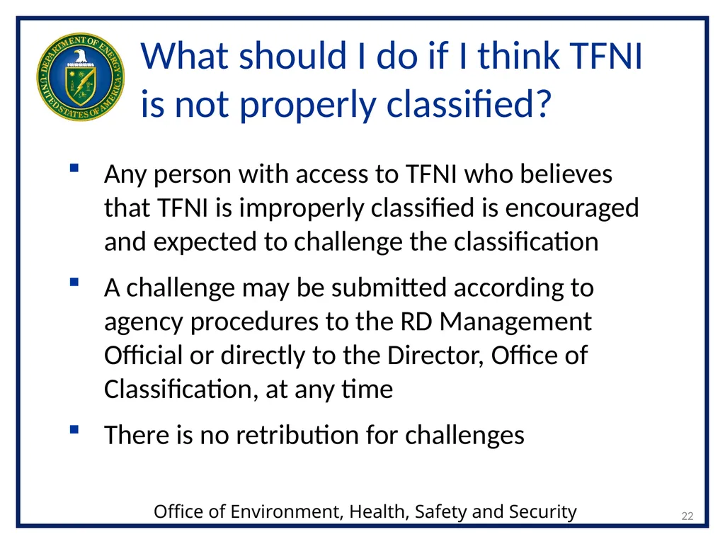 1 Transclassified Foreign Nuclear Information - slide 22 of 26