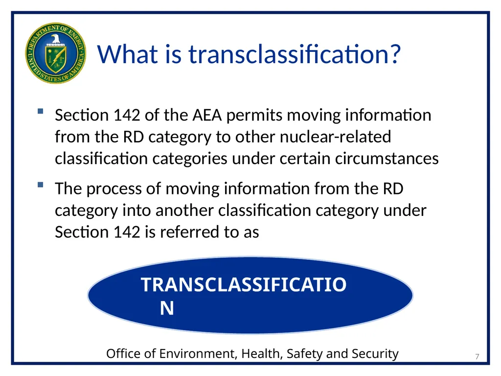 1 Transclassified Foreign Nuclear Information - slide 7 of 26