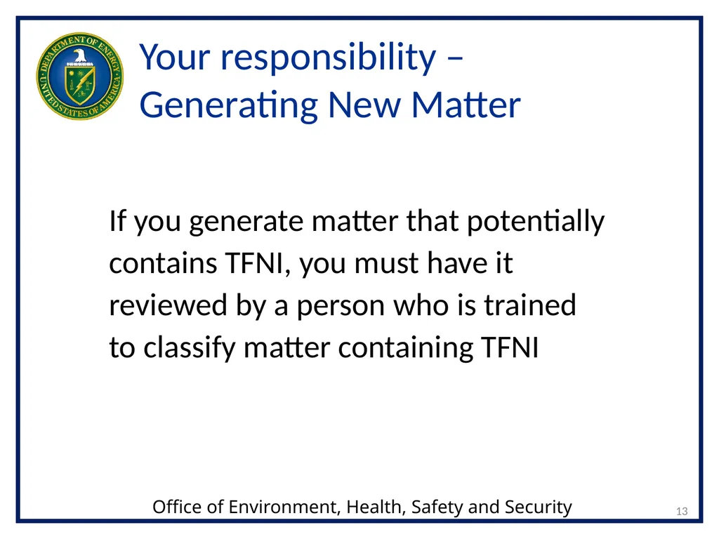 1 Transclassified Foreign Nuclear Information - slide 13 of 26