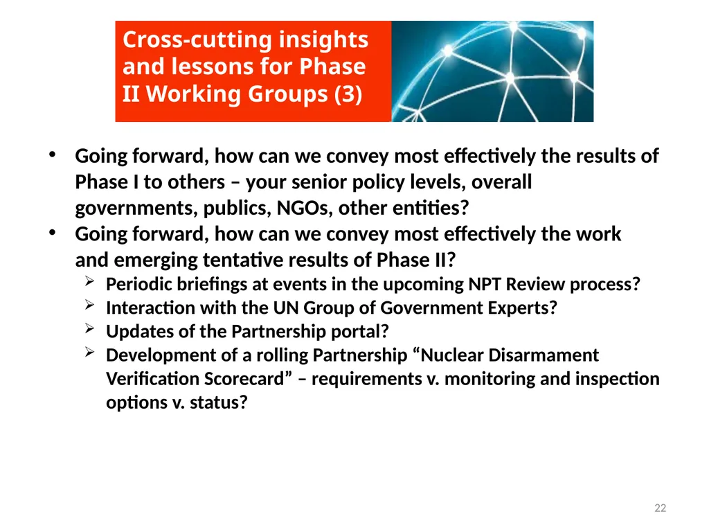 International Partnership for Nuclear Disarmament - slide 22 of 23