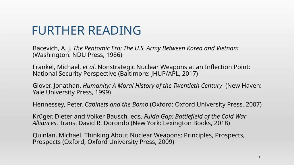 The U.S. Army and Nuclear Deterrence, 1955 – 1991 - slide 15 of 15